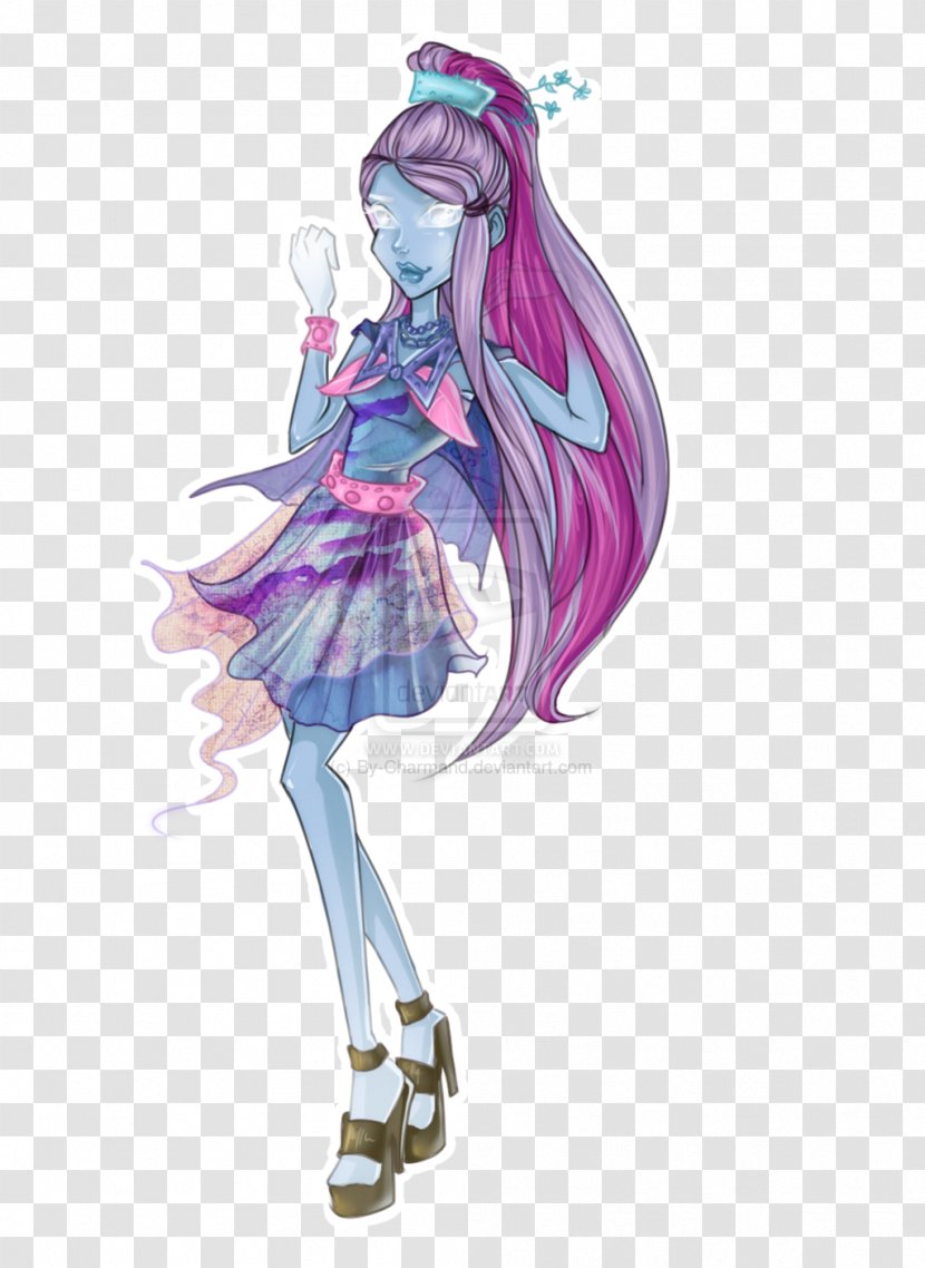 Monster High Doll Figurine - Watercolor Transparent PNG