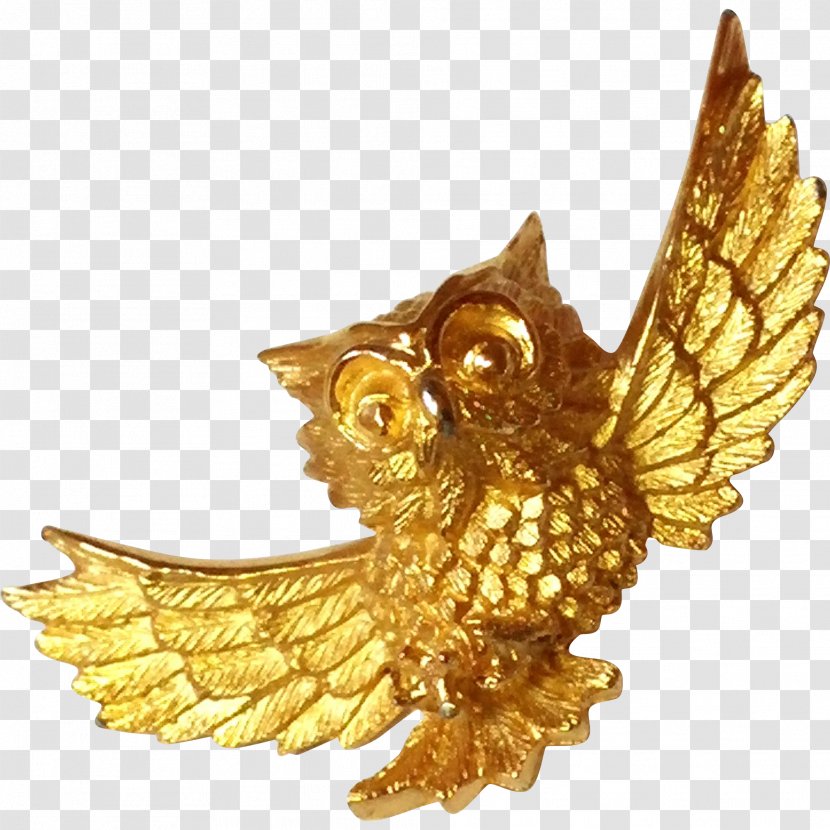 Mercedes-Benz Job Car Owl Bird - Jewellery - Vintage Gold Transparent PNG