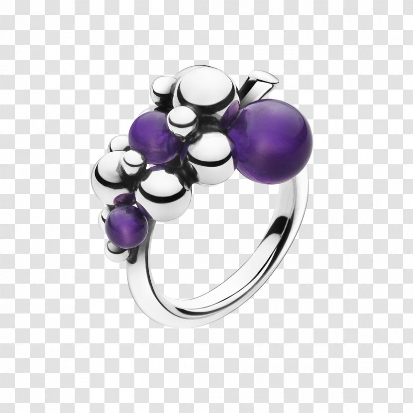 Amethyst Ring Silver Jewellery Purple - Clothing Accessories Transparent PNG