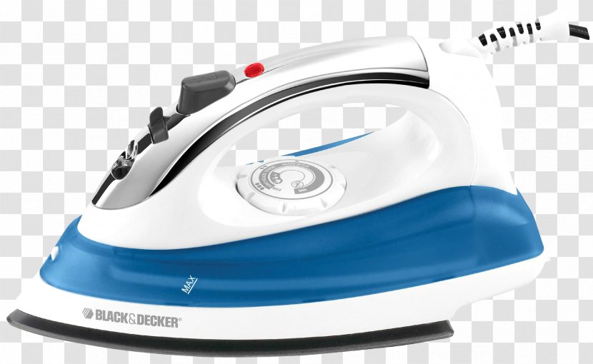 Clothes Iron Black & Decker Steam Electricity - Chrome Plating - Box Transparent PNG