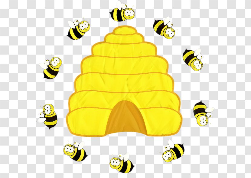 Cartoon Bee - Honeycomb - Bumblebee Pollinator Transparent PNG