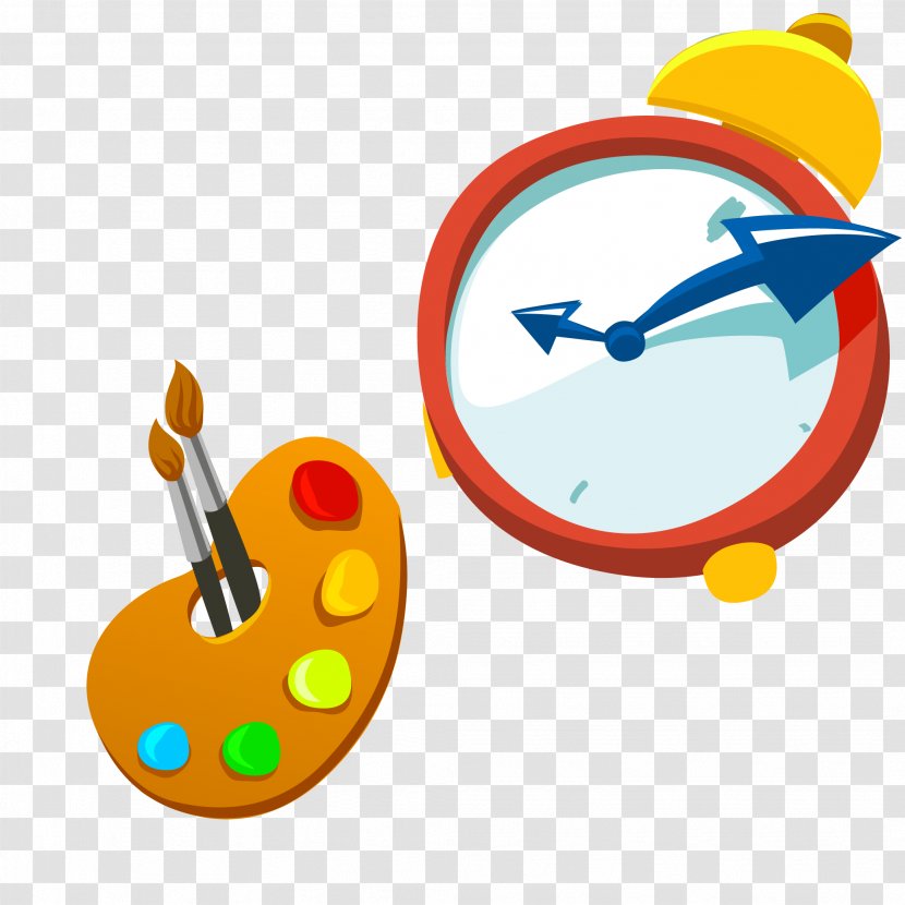 Alarm Clock - Cartoon Vector Transparent PNG