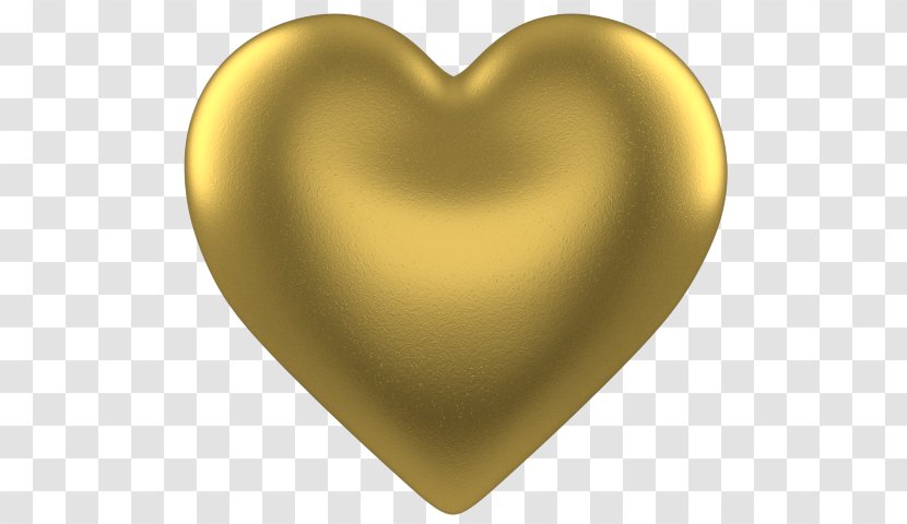 Gold Heart Clip Art - Of - GOLD HEART Transparent PNG