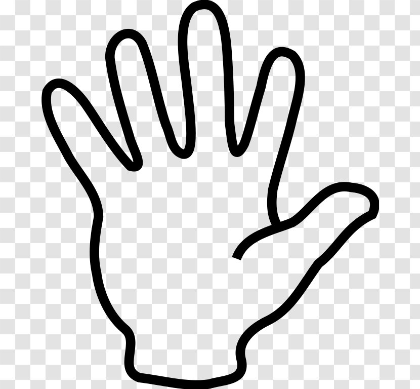 Index Finger Finger-counting Middle Clip Art - Black And White Hand-painted Transparent PNG