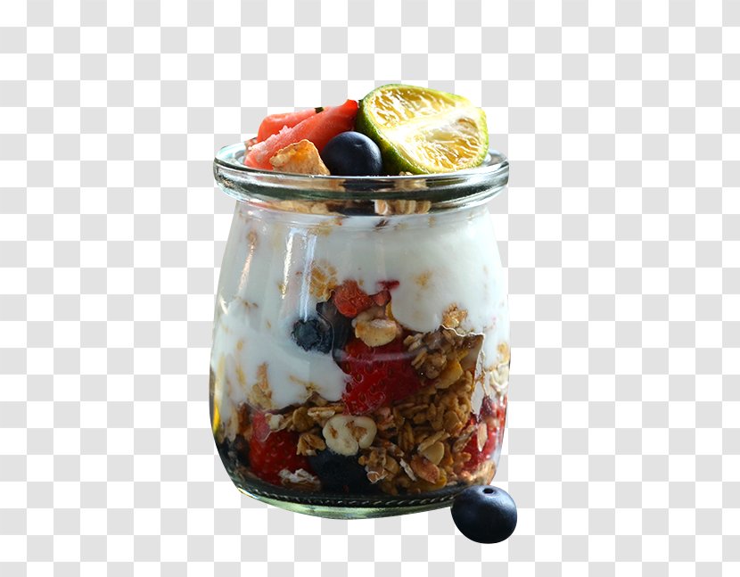 Muesli Breakfast Cereal Congee Parfait - Oat - Pudding Cup Of Fruit Yogurt Transparent PNG