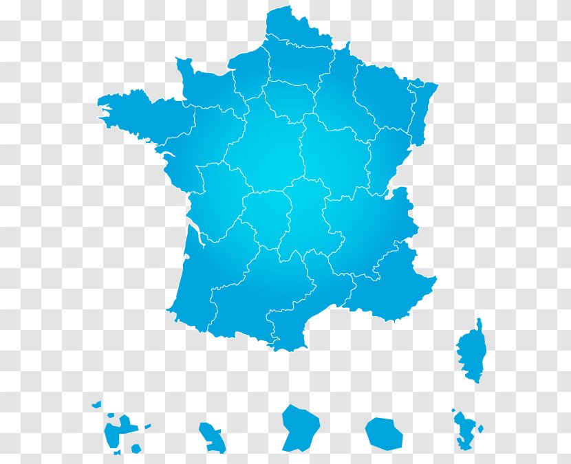 France Vector Map Blank - World Transparent PNG