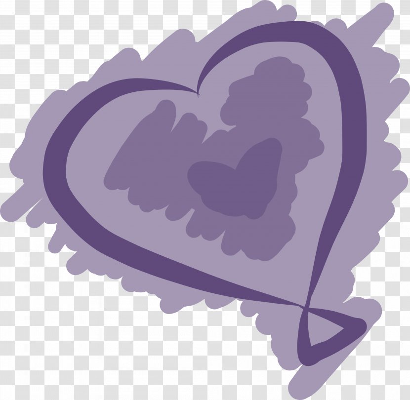 Raster Graphics YouTube Lavender Sketched - Glowing Heart-shaped Transparent PNG