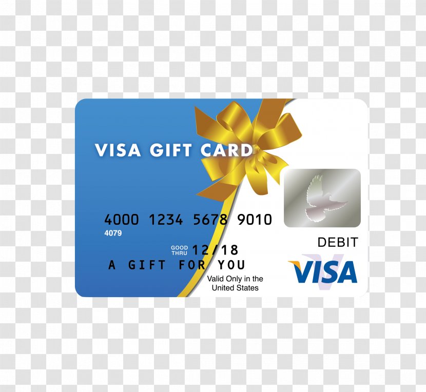 Gift Card Visa Credit Debit - Personal Identification Number Transparent PNG