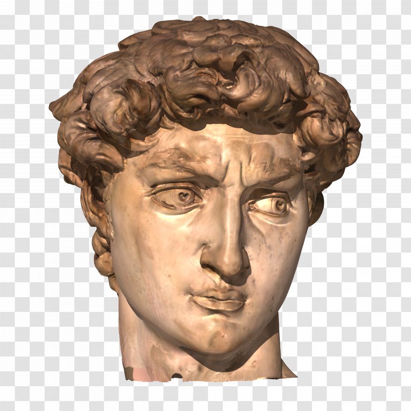 Michelangelo David Statue - Forehead - Head Transparent PNG
