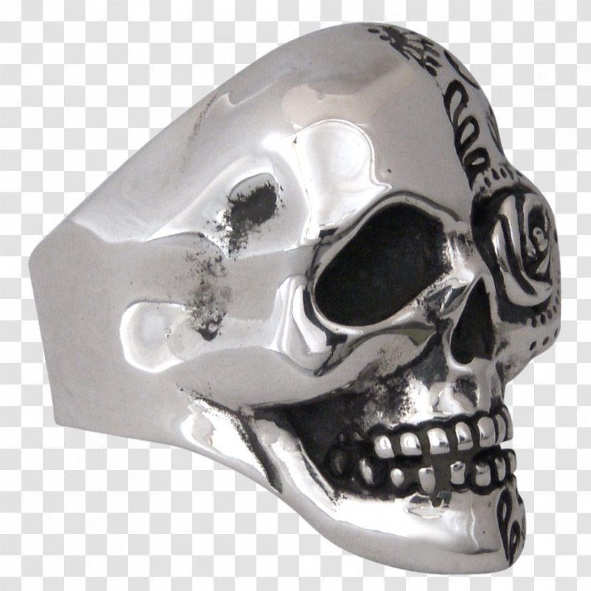 Skull Silver Bicycle Helmets Motorcycle Face - Personal Protective Equipment - Rose For Stamp Tshirts Transparent PNG