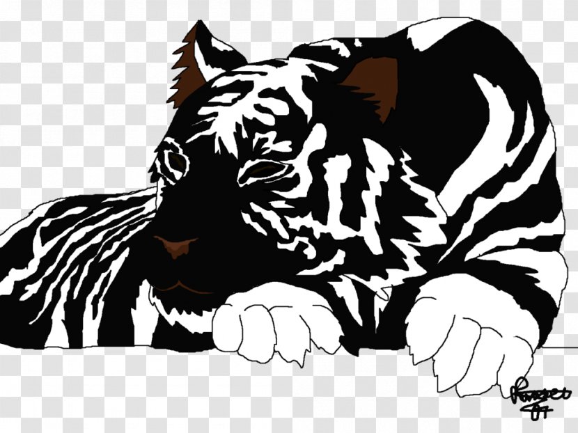 Tiger Whiskers Cat Clip Art - Monochrome Photography Transparent PNG
