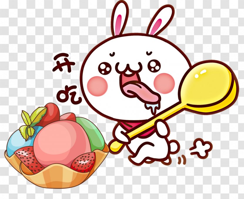 Cartoon Clip Art - Easter - Rabbit Ice Cream Transparent PNG