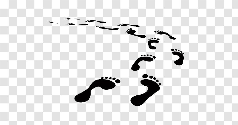 Footprint Clip Art - Monochrome - Footprints Clipart Transparent PNG