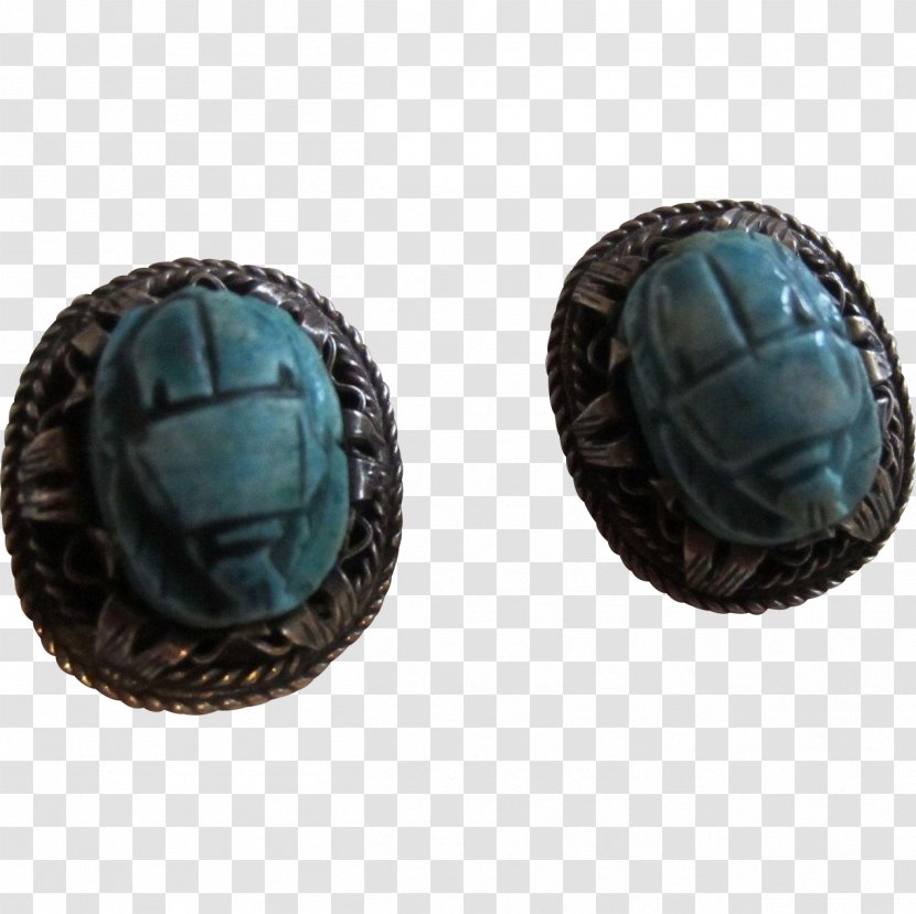 Turquoise Earring Bead Barnes & Noble Button - Egyptian Symbols Scarab Beetle Transparent PNG