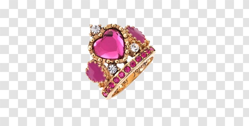 Ring Crown Jewellery Tiara Rhinestone - Pink Diamond Small Transparent PNG