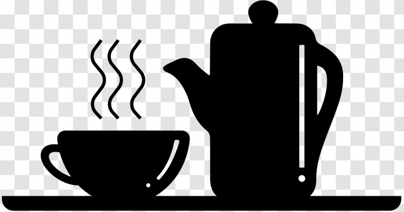 Coffee Cup Mug (M) Clip Art Human Behavior Black & White - Teapot - M Transparent PNG