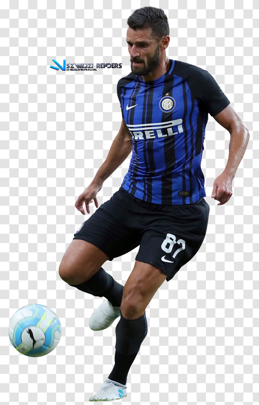Antonio Candreva Inter Milan Football Player 2017–18 Serie A - Jersey - Perisic Transparent PNG