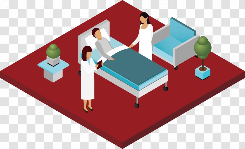Hospital Bed - Vecteur - Scene Vector Diagram Transparent PNG