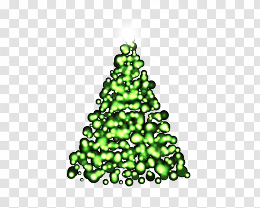 Light Fir Christmas Tree - Irregular Relief Luminous Green Transparent PNG