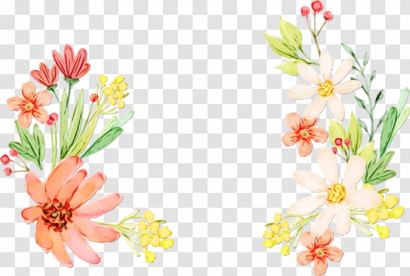 Floral Design Cut Flowers Clip Art Watercolor Painting - Flower - Plants Transparent PNG