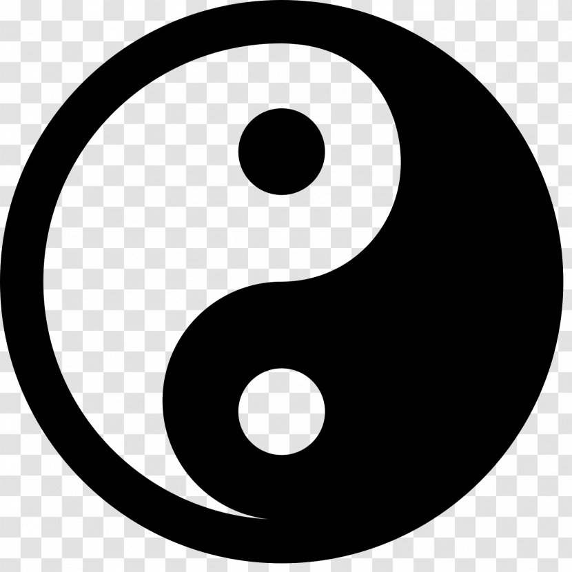 Yin And Yang Symbol Emoticon - Monochrome Photography - Anarchy Transparent PNG