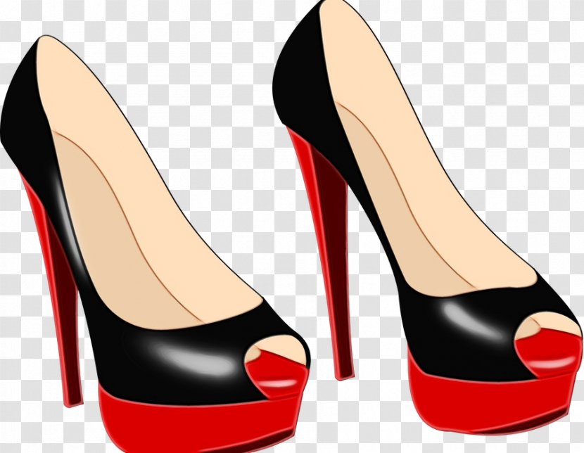 Footwear High Heels Basic Pump Shoe Court - Leg - Carmine Transparent PNG