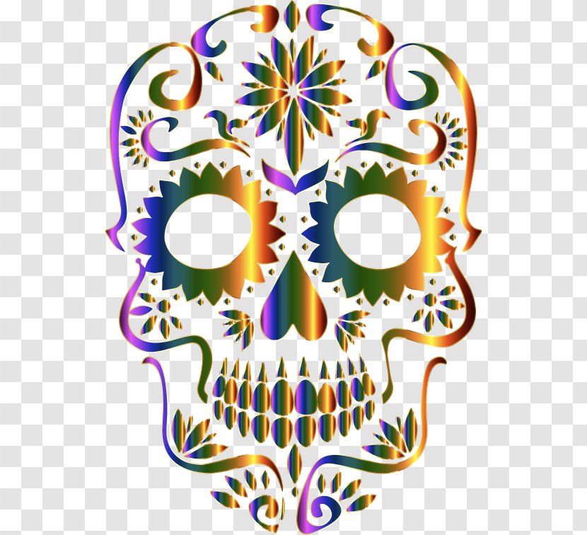 Calavera Mexican Cuisine Day Of The Dead Skull T-shirt - Sugar Transparent PNG
