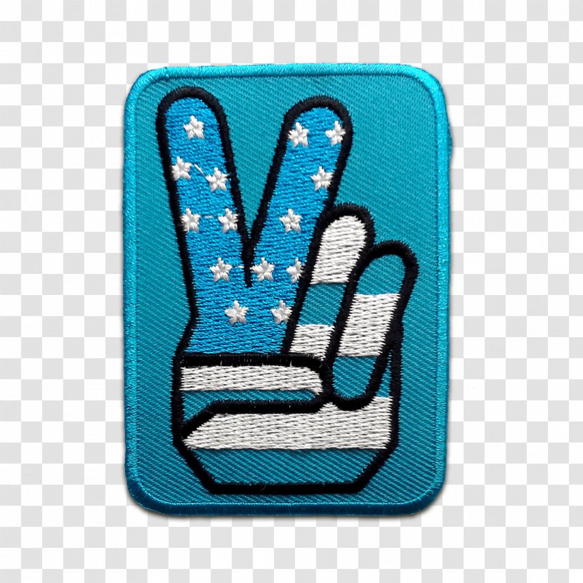 Blue Embroidered Patch White Black Green - Flag - Victory And Peace Day Transparent PNG