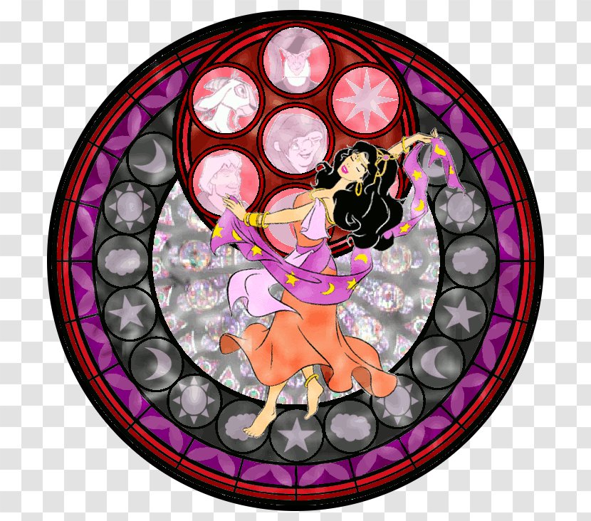 Esméralda Window Clopin Trouillefou Stained Glass - Stain Transparent PNG