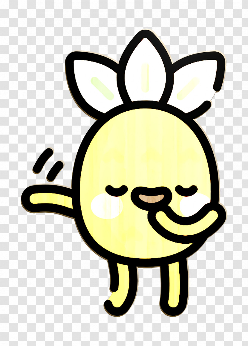 Blushing Icon Pineapple Character Icon Flattered Icon Transparent PNG