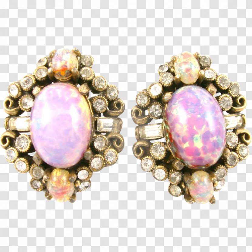 Opal Earring Body Jewellery Ruby Pearl Transparent PNG