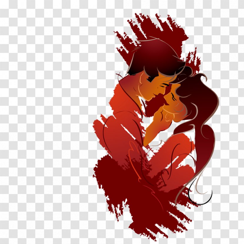 Kiss Significant Other - Fictional Character - Graffiti Lovers Kissing Transparent PNG