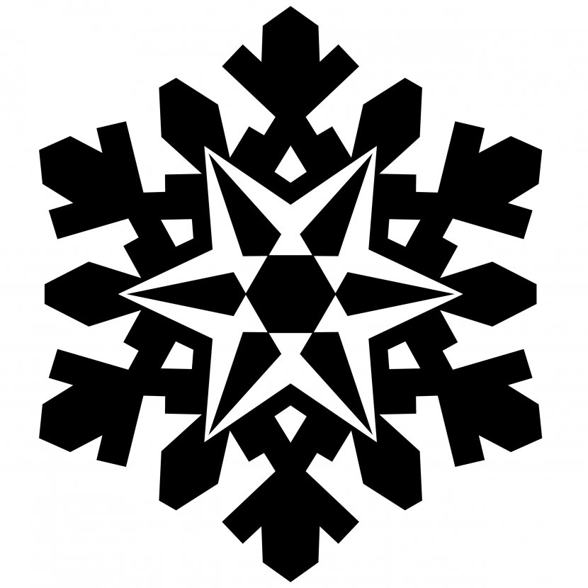 Snowflake Euclidean Vector Clip Art - Drawing - Silhouette Cliparts Transparent PNG
