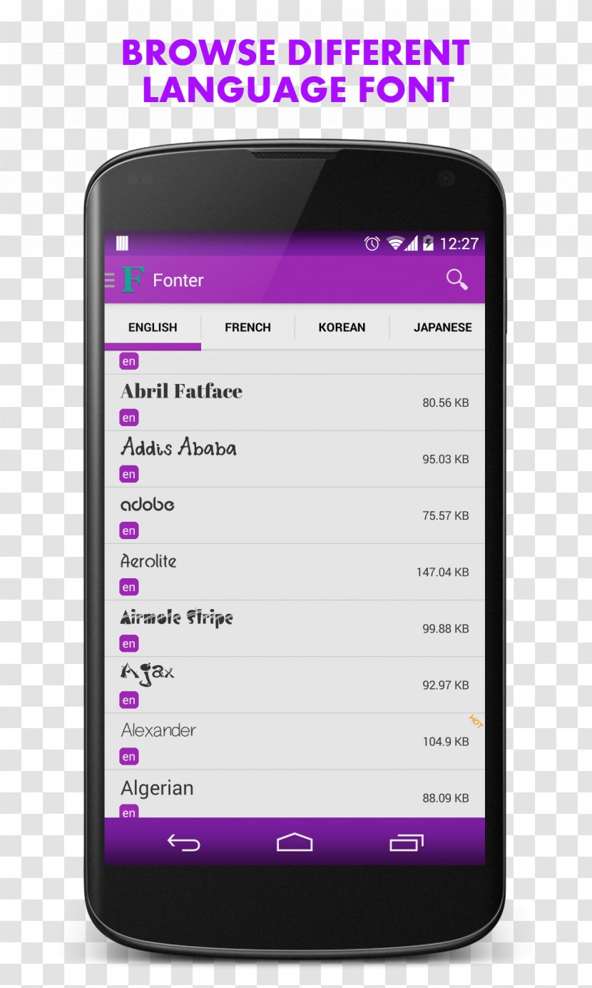 Feature Phone Font Management Software Android - Gadget Transparent PNG