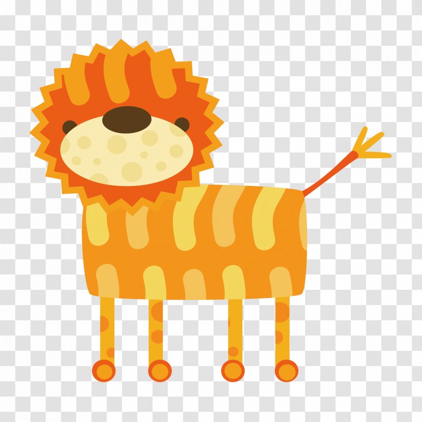 Lion Sticker - Hand-painted Cute Material Transparent PNG