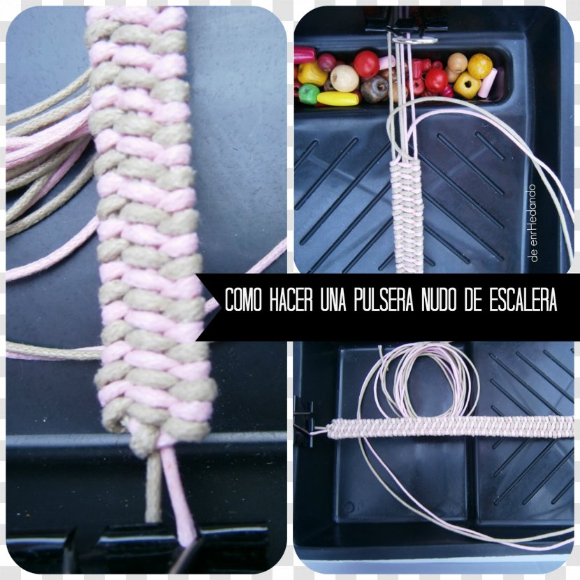 Rope Bracelet Macramé Knot Yarn - Parachute Cord Transparent PNG