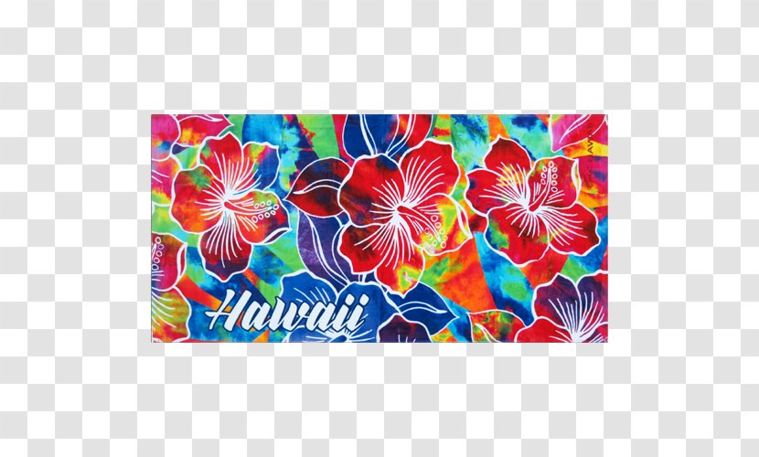 Towel Hawaii Textile Tie-dye - Flower Arranging - TIE DYE Transparent PNG