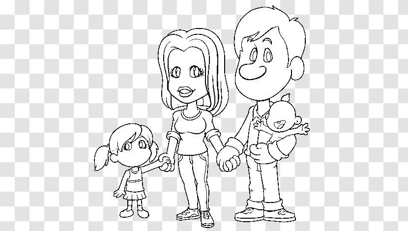 Coloring Book Family Drawing Father - Flower Transparent PNG