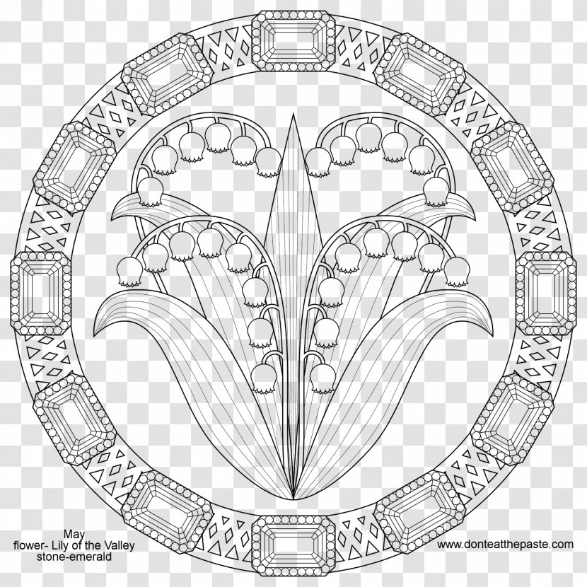 Mandala Coloring Book Adult - Tree - Lily Of The Valley Transparent PNG