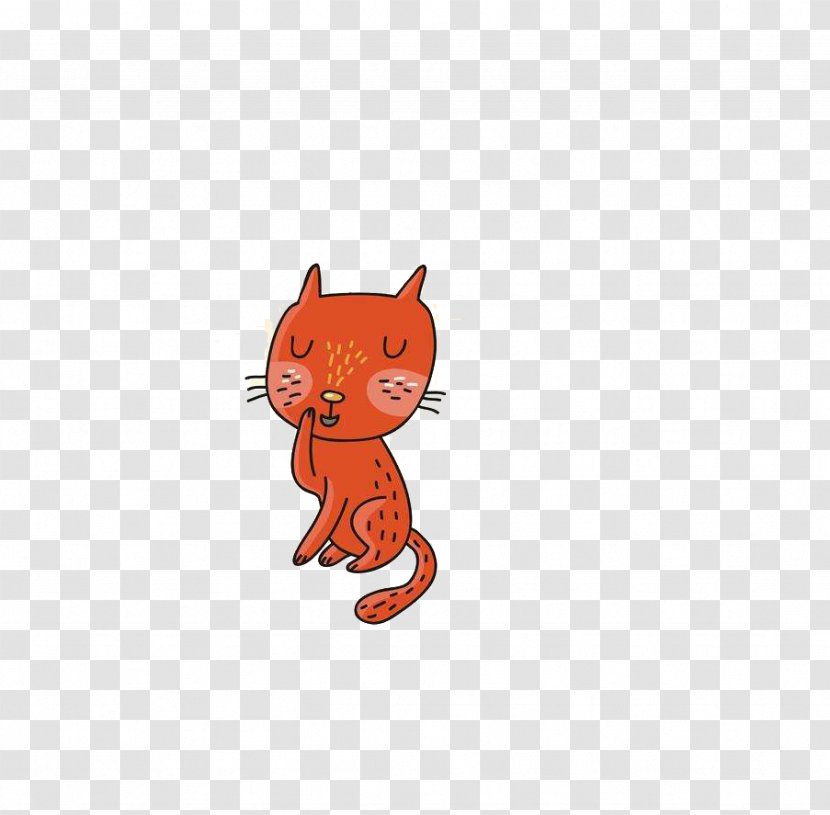 Cat Kitten Drawing - Small To Medium Sized Cats - Thinking Transparent PNG