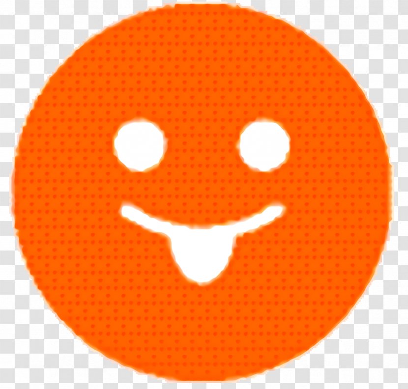 Emoticon Smile - Orange - Happy Mouth Transparent PNG
