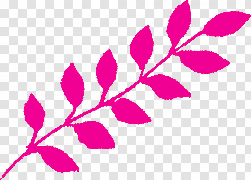 Leaf Pink Plant Pedicel Branch Transparent PNG