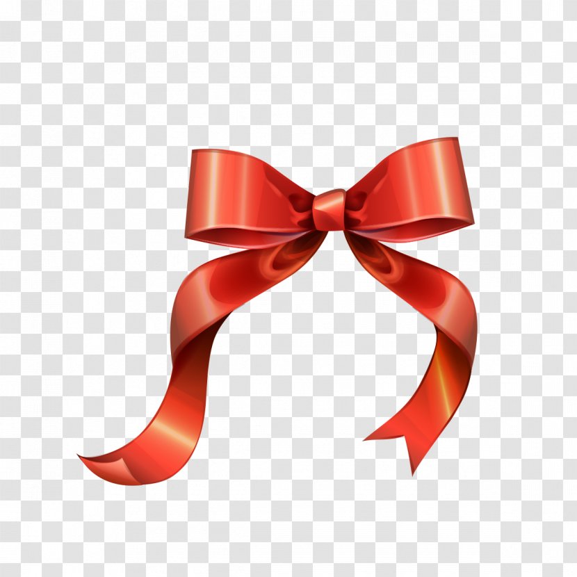 Christmas Euclidean Vector Letter - Gift - Red Bow Transparent PNG
