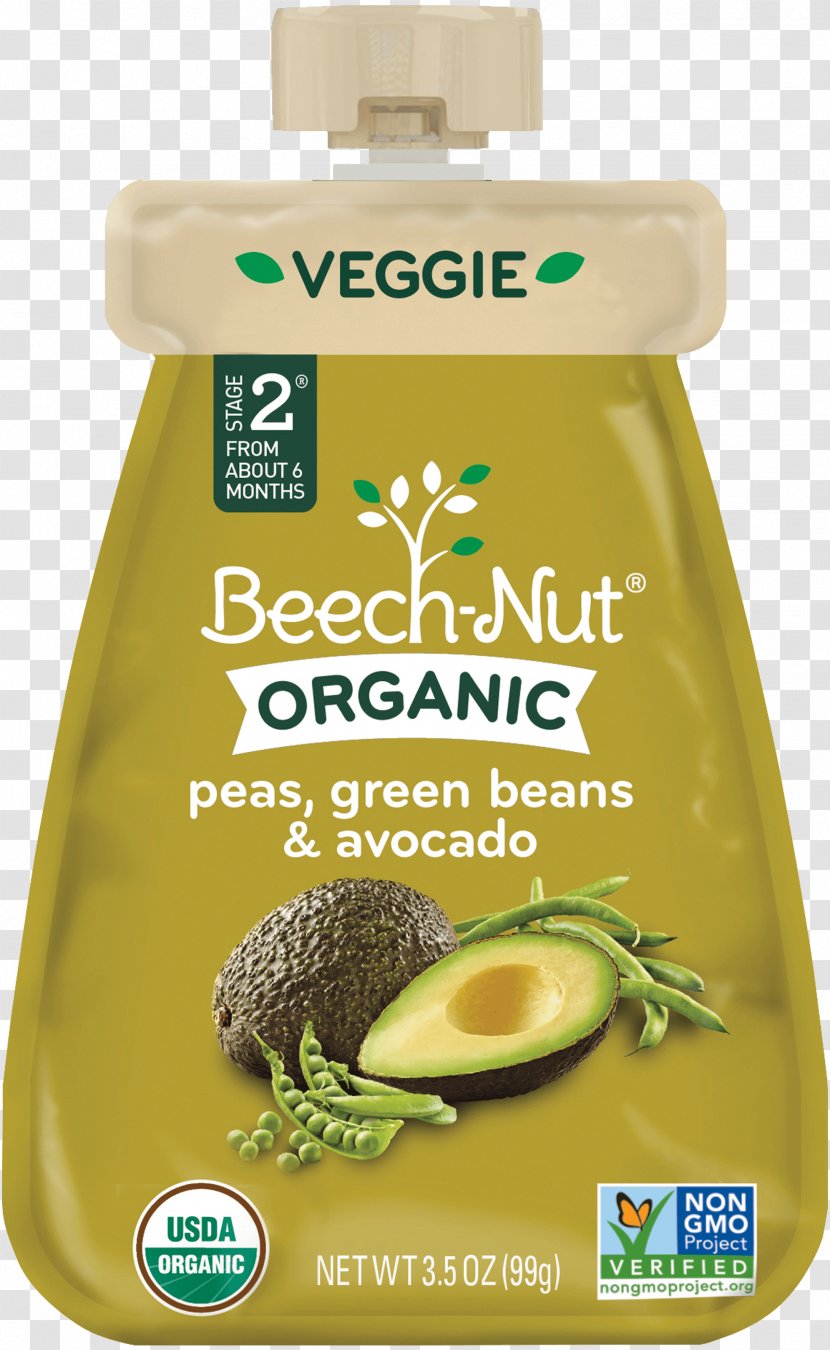 Baby Food Beech-Nut Organic Stage 2 Natural Foods - Liquid - Green Avocado Transparent PNG