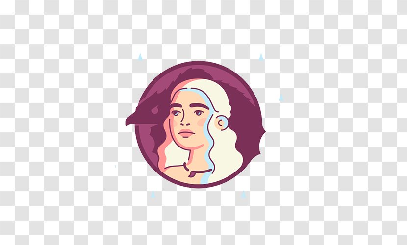 Daenerys Targaryen Game Of Thrones Icon - Pink - Long Blond Hair Wearing A Necklace Mother Transparent PNG