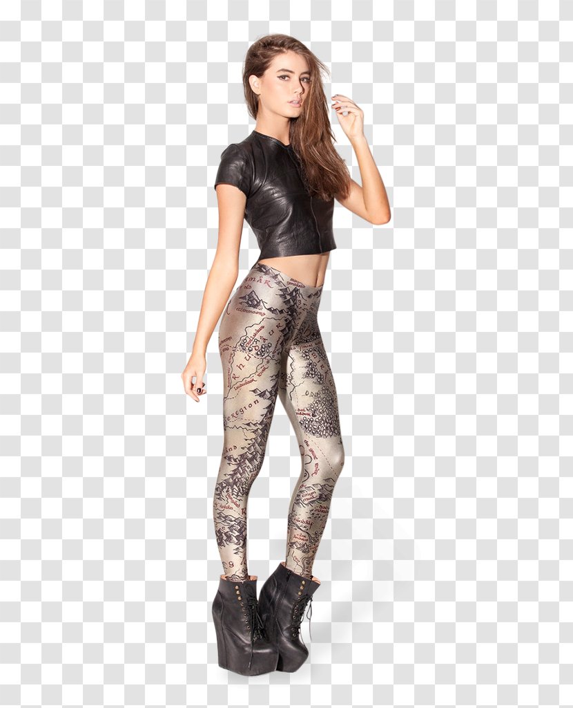 The Lord Of Rings Leggings A Map Middle-earth Clothing - Heart - Dress Transparent PNG