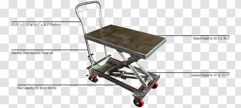 Lift Table Stainless Steel Hydraulics - Design Transparent PNG