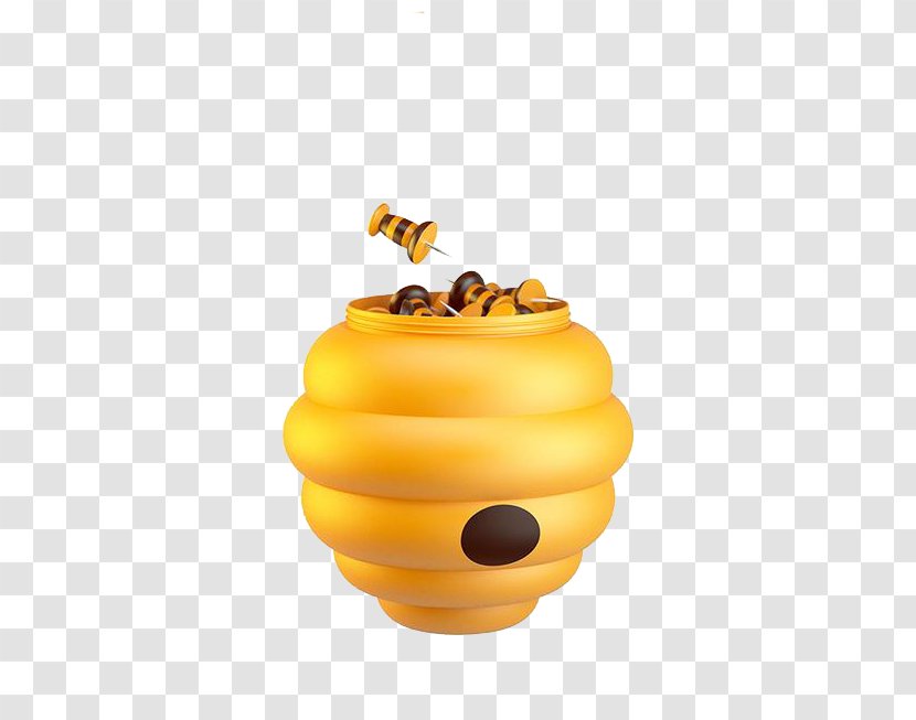 Apis Florea Apidae Honeycomb Pin Beehive - Yellow Bee Needle Transparent PNG