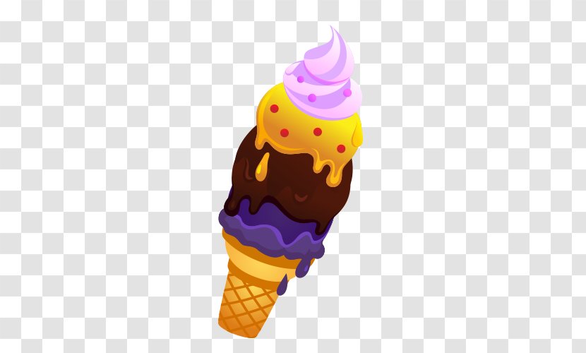 Ice Cream Cone Sundae Flavor - Frozen Dessert Transparent PNG