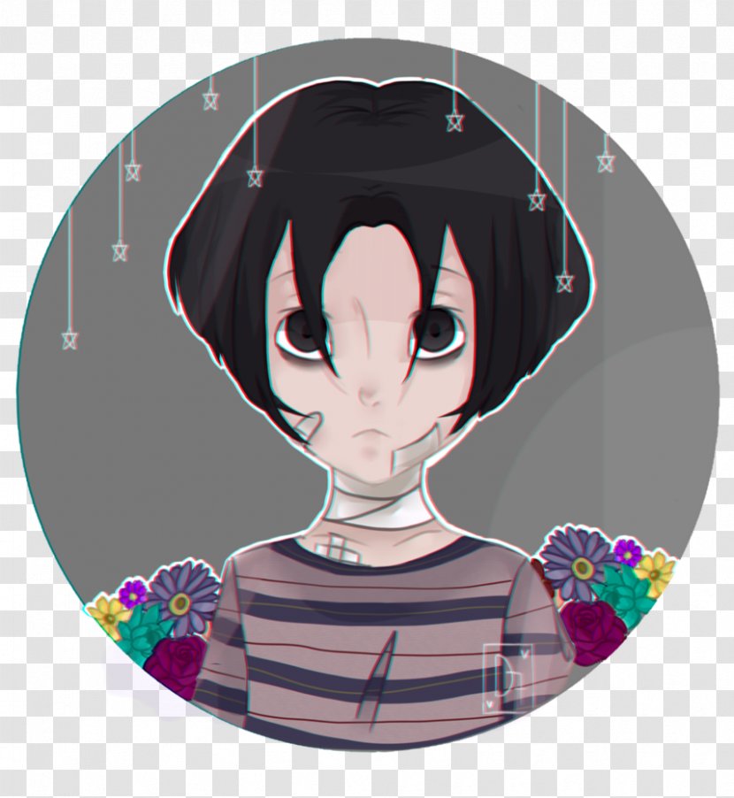 Cartoon Black Hair - Frame - Design Transparent PNG